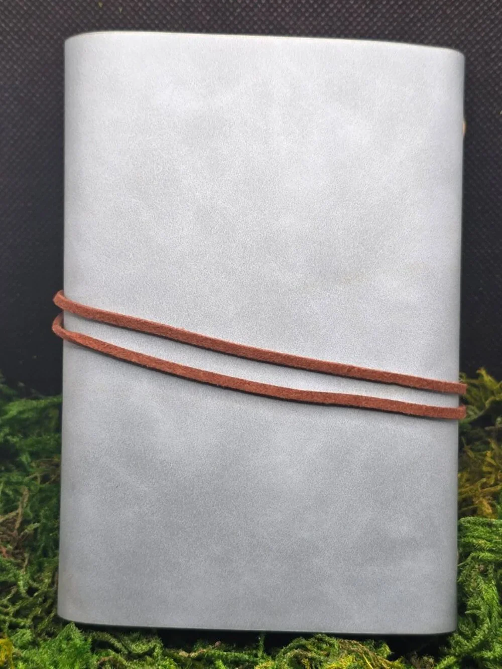 Blue Faux Leather Crystal Journal | Rose Quartz Amethyst Quartz